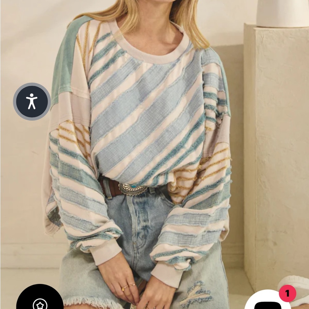 Oli & Hali Bias Striped Top